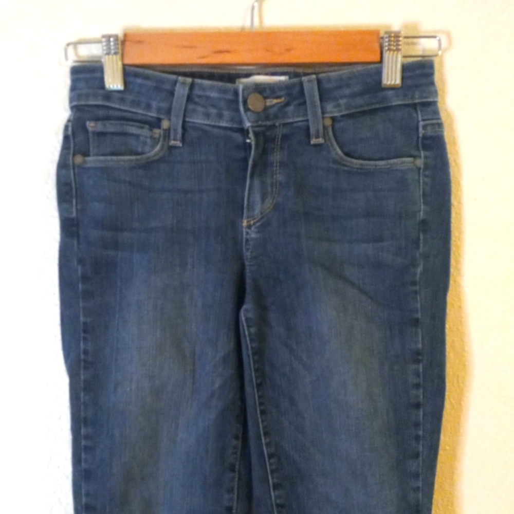 PAIGE Women's Blue Jeans Size 25 Cotton Blend Boho Dark Skinny Mid NWOT